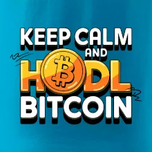 3D nápis Keep Calm and HODL Bitcoin