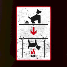 Tričko pre odporcov sraní na chodníku