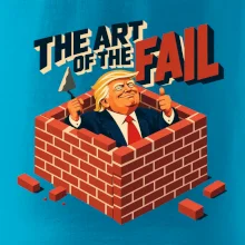 Donald Trump zazděný ve vlastní zdi