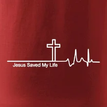 Jesus Saved My Life kríž ekg