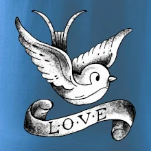 Love holubica - kreslená