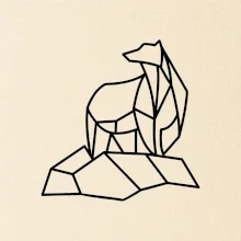 Geometria ľadový medveď na ľade