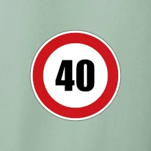 Dopravná značka - obmedzenie rýchlosti 40
