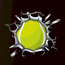 Tenisová loptička v triku