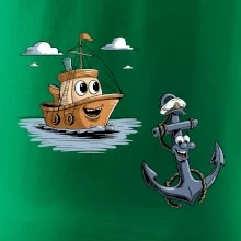 Parové tričko - Loď a kotva