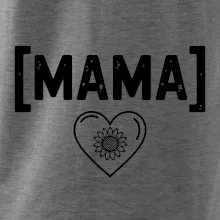 Mama nápis a srdce a slnečnice