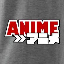 Anime nápis červený