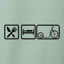 Eat sleep kolobežka veľké a malé koleso