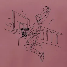 Basketbalista jedným ťahom - výskok