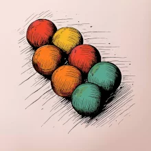 Petanque guľa kresba