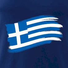 Grécko vlajka - štetkou