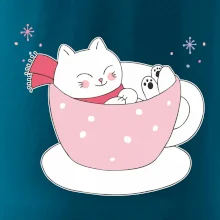 Vianočná mačka v hrnčeku