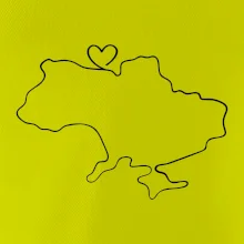 Mapa Ukrajiny - srdce