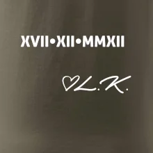 Dátum výročia a iniciály