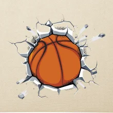 Basketbal lopta v triku