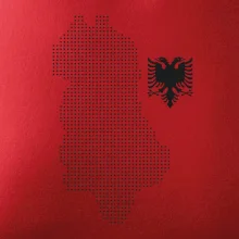 Albánsko mapa bodkovaný Albánsko mapa bodkovaný