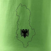 Albánsko obrys mapa