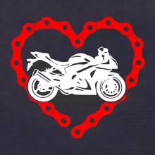 Moto srdce reťaz - cestná