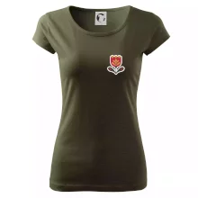 Folklór na prsníku tulipán