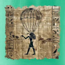 Egyptské hieroglyfy parašutista