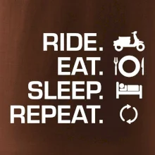 Ride Eat Sleep Repeat moto skúter