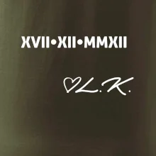 Dátum výročia a iniciály