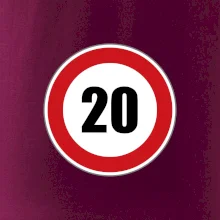 Dopravná značka - obmedzenie rýchlosti 20