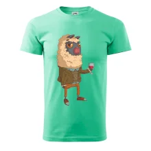 Alpaka s vínom muž