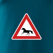 Dopravná značka - Pozor kôň bežiaci