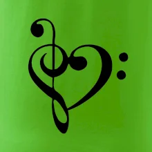 Husľový kľúč srdce