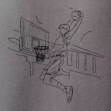 Basketbalista jedným ťahom - výskok