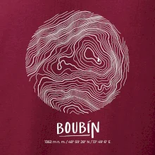Boubín - vrstevnice v kruhu