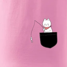 Mačka s rybou vo vrecku