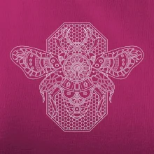 Steampunk včela čiernobiela