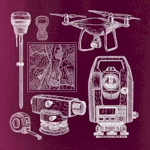 Geodet teodolit dron