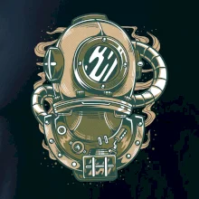 Starý potápačský skafander