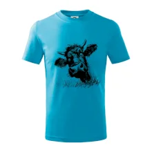 Čiernobiela karikatúra čierna krava hlava