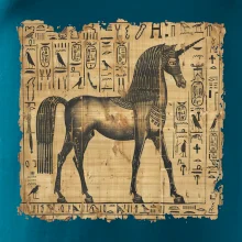 Egyptské hieroglyfy jednorožec