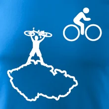 Mapa ČR + kolo na prsu