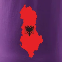 Albánsko mapa a znak