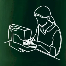 Krajčírka a šijací stroj jedným ťahom