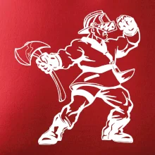 Hasič stojaci - nápis hasiči - Veľký nápis na chrbte