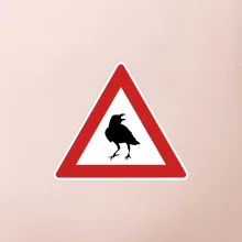 Dopravná značka - Pozor havran