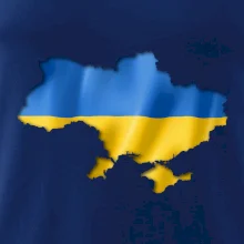 Ukrajina vlajka mapa