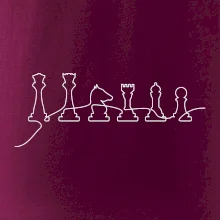 Šachové figúrky v rade - obrys