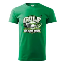 Golfová palica s loptičkou eat sleep repeat