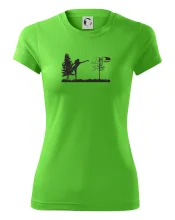 Disc golf - žena čierny obrázok