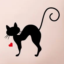 Zamilovaná mačka prehnutá