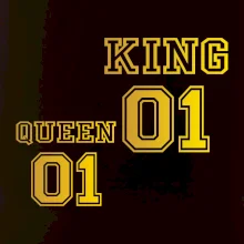 King - Queen - 01 dres - zlatá potlač King - Queen - 01 dres - zlatá potlač