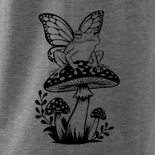 Goblincore čierna huba so žabou